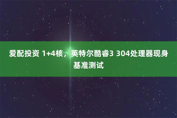 爱配投资 1+4核，英特尔酷睿3 304处理器现身基准测试